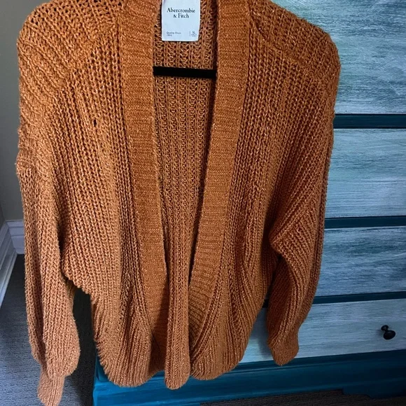 Abercrombie Orange Fall Cardigan-XL - Picture 4 of 9
